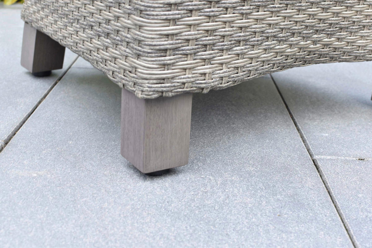 GARTENTISCHGRUPPE AkazieHartholz Aluminium  - Grau, KONVENTIONELL, Holz/Kunststoff - Gardenson