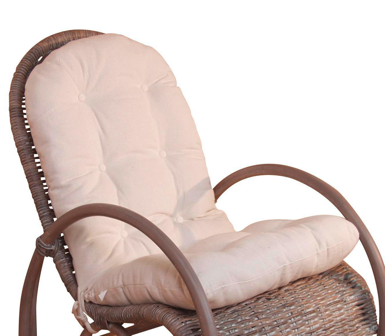 SESSELAUFLAGE Uni  - Creme, Natur, Textil (10/52/115cm) - MID.YOU