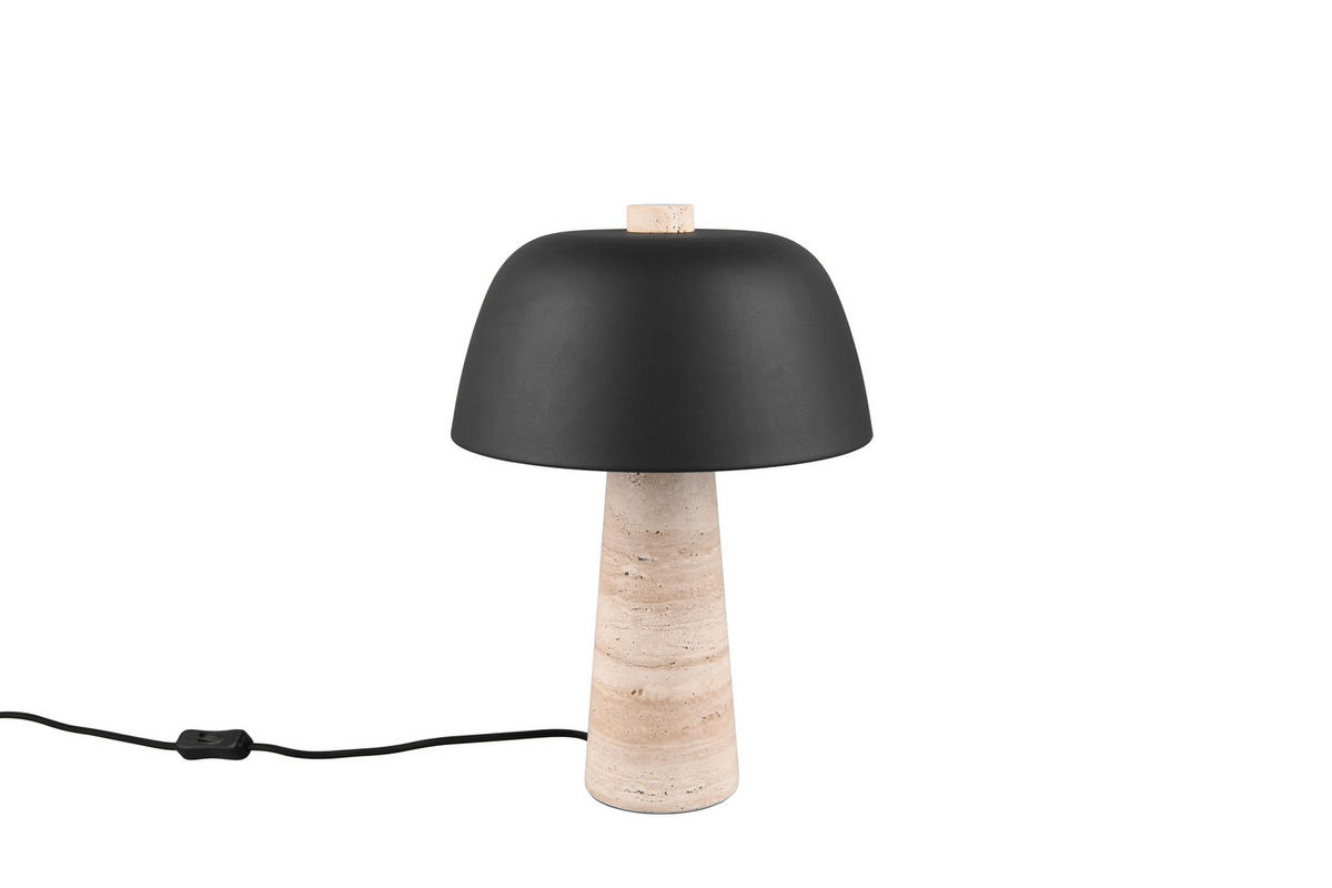 TISCHLEUCHTE 29/41 cm   - Beige/Schwarz, Basics, Stein/Metall (29/41cm)