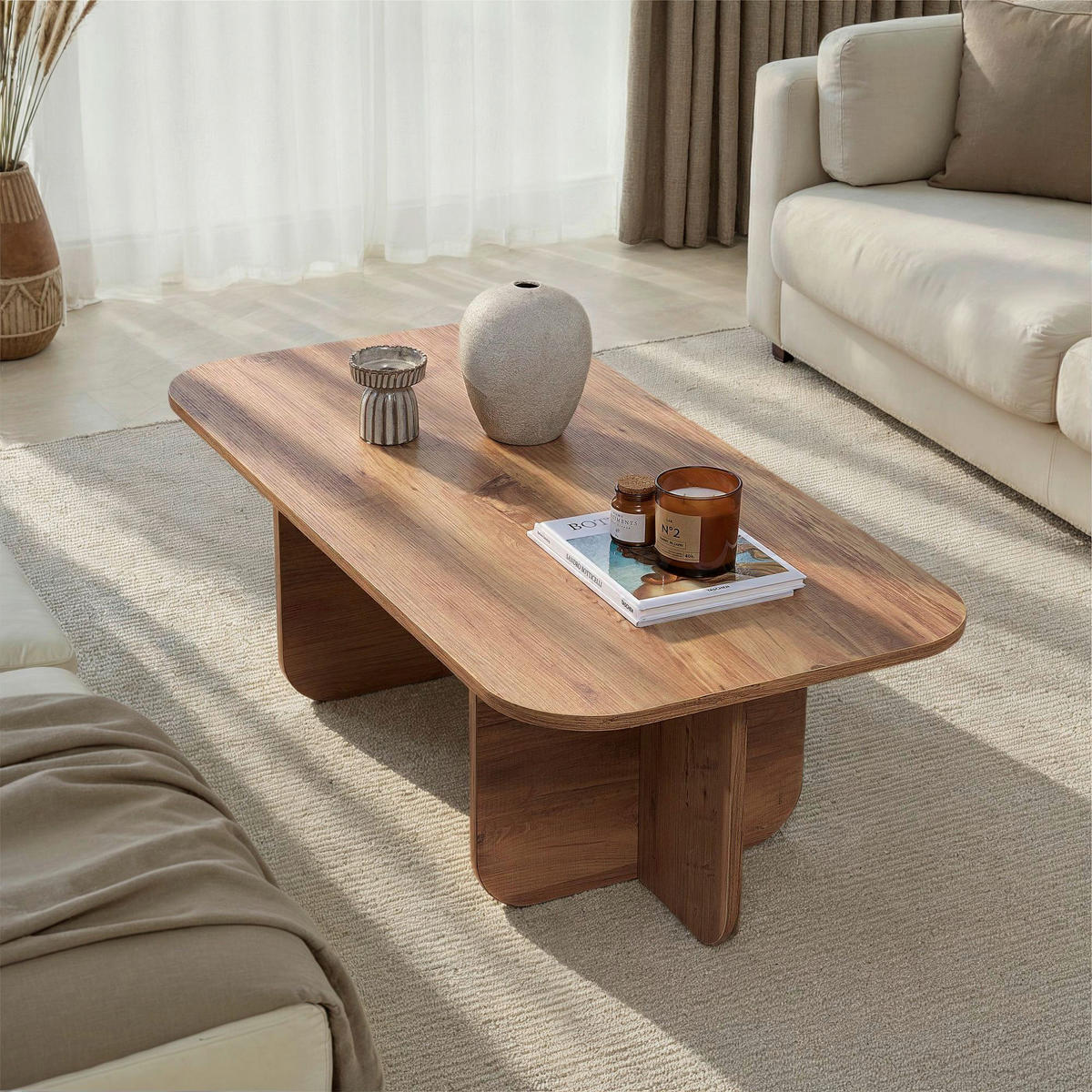 COUCHTISCH 120/60/41 cm Pinienfarben  - Pinienfarben, Design, Holzwerkstoff (120/60/41cm) - MID.YOU