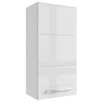 HÄNGESCHRANK 34/70/23 cm  - Chromfarben/Weiß Hochglanz, MODERN, Holzwerkstoff/Kunststoff (34/70/23cm) - MID.YOU