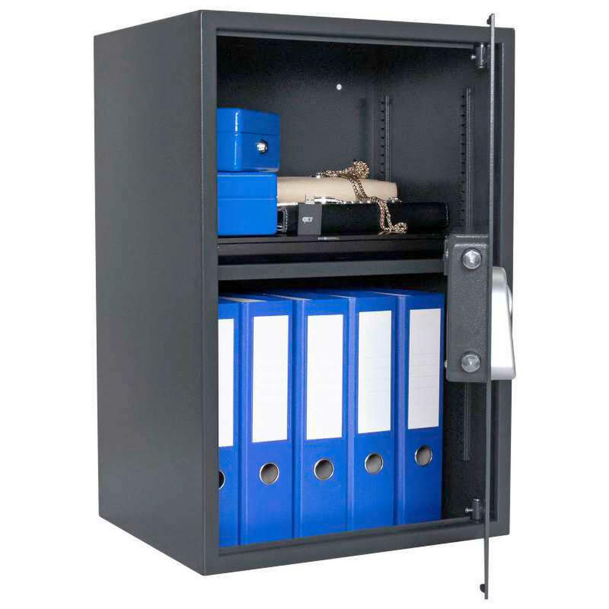 TRESOR - Anthrazit, KONVENTIONELL, Metall (45/67/36cm) - ROTTNER