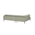 ECKSOFA in Chenille Creme  205/280 cm  - Creme/Schwarz, Design, Textil/Metall (205/280cm) - Xora