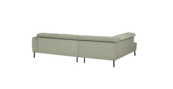 ECKSOFA in Chenille Creme  205/280 cm  - Creme/Schwarz, Design, Textil/Metall (205/280cm) - Xora