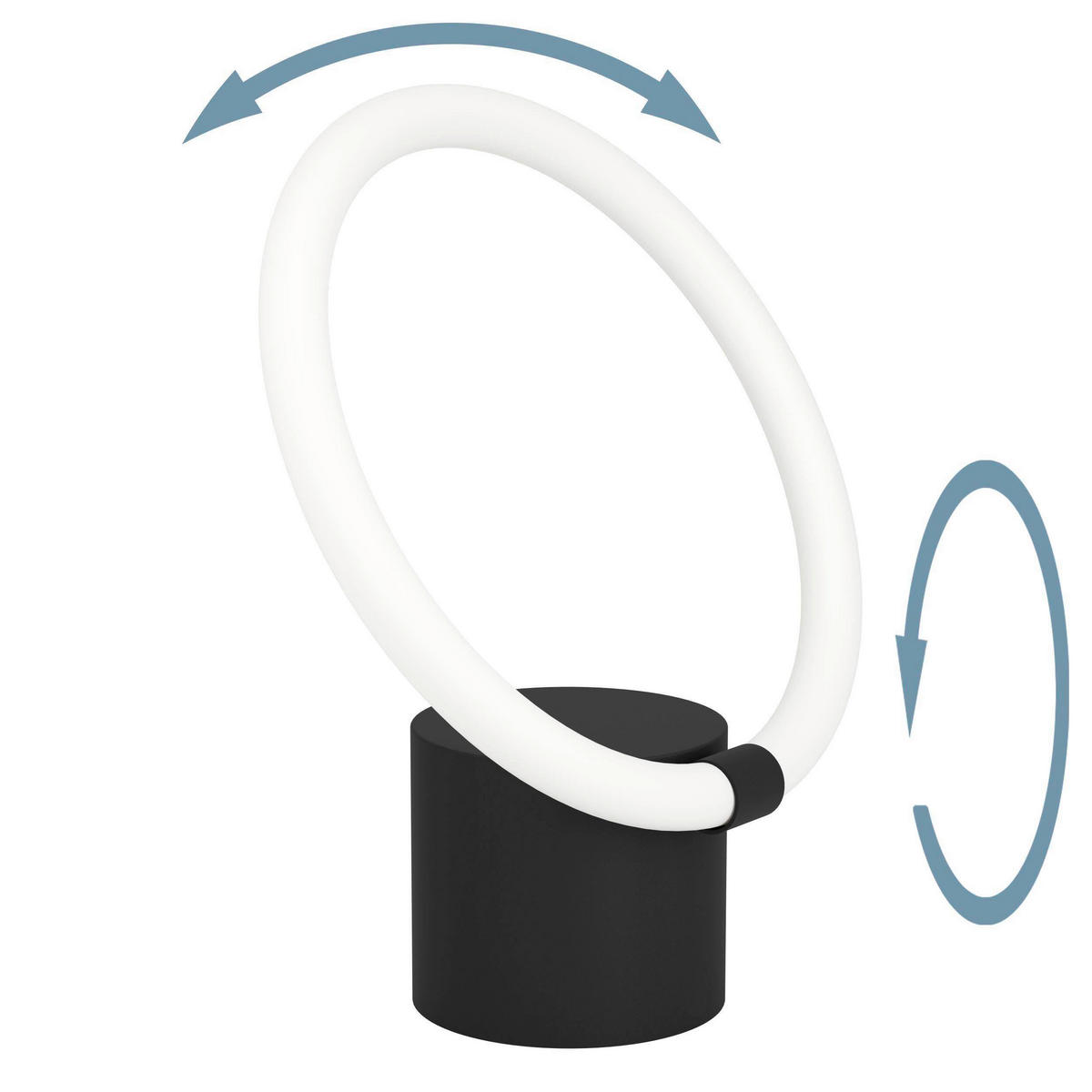 LED-TISCHLEUCHTE 26/5/26 cm   - Schwarz/Weiß, Design, Kunststoff/Metall (26/5/26cm) - Eglo