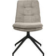 STUHL - Sandfarben/Schwarz, Design, Textil/Metall (49/90/68cm) - Johann Jakob