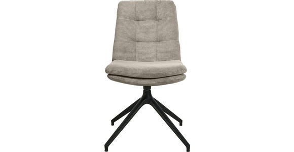 STUHL - Sandfarben/Schwarz, Design, Textil/Metall (49/90/68cm) - Johann Jakob