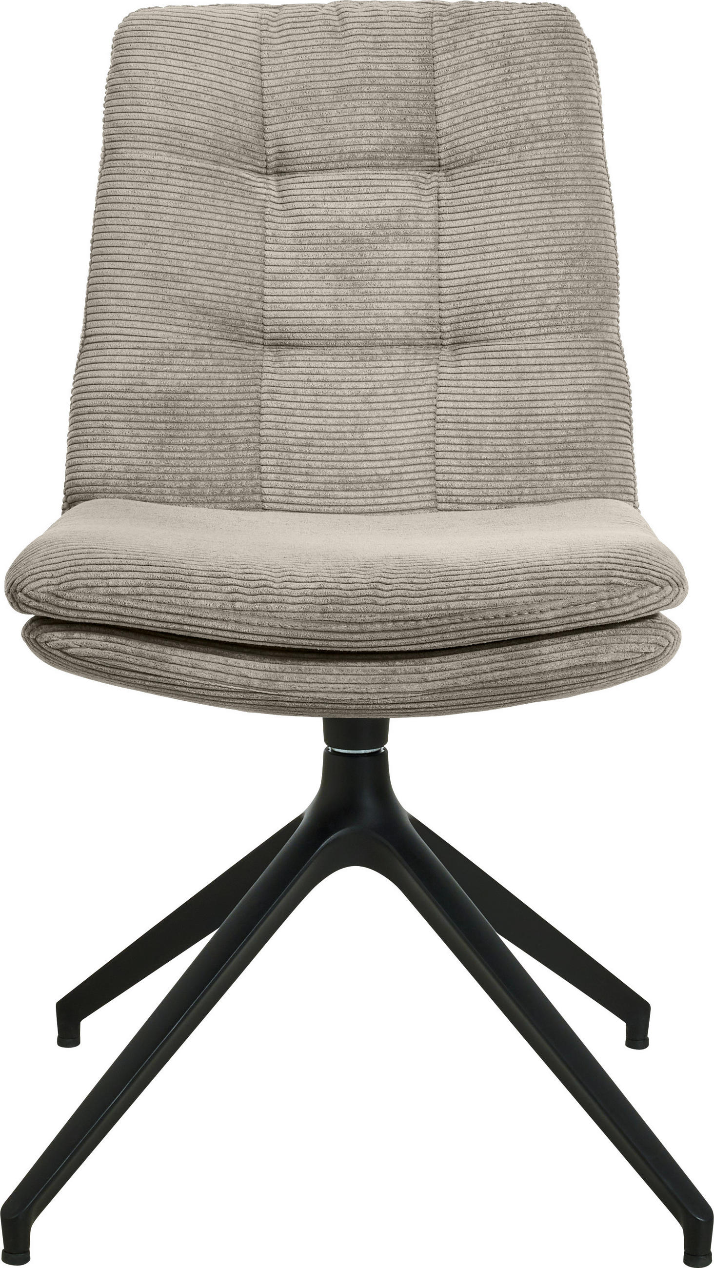 STUHL in Cord Textil - Sandfarben/Schwarz, Design, Textil/Metall (49/90/68cm) - Johann Jakob