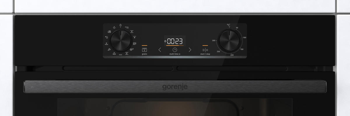 EINBAUBACKOFEN BOS 6737 E13BG  - Schwarz, Basics, Glas/Metall (59,5/59,5/56,4cm) - Gorenje