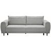SCHLAFSOFA in Chenille Grau  - Schwarz/Grau, Konventionell, Holz/Textil (245/85/92cm) - Livetastic