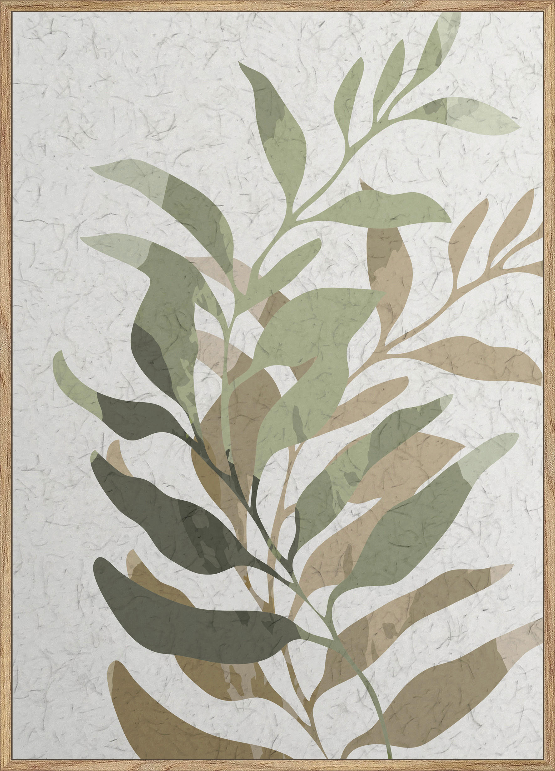 UMETNIŠKI POTISK  51,2/71,2 cm   - barve hrasta/večbarvno, Basics, papir/leseni material (51,2/71,2cm) - Monee