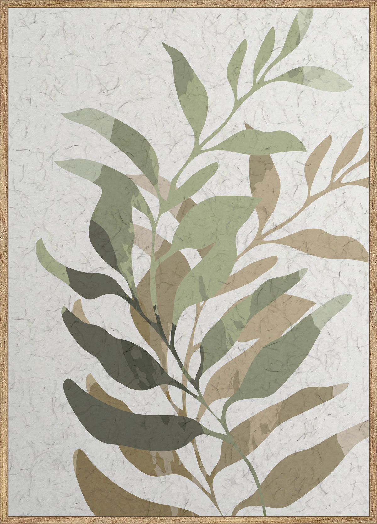 UMETNIŠKI POTISK  51,2/71,2 cm   - barve hrasta/večbarvno, Basics, papir/leseni material (51,2/71,2cm) - Monee