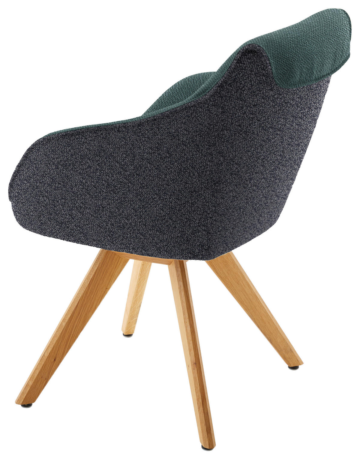 ARMLEHNSTUHL  in Flachgewebe  - Dunkelgrau/Eichefarben, Design, Holz/Textil (60/84/68cm) - Koinor