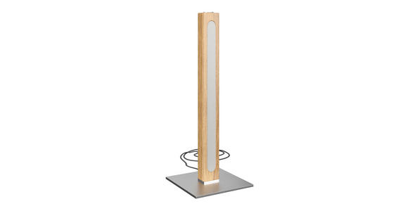 LED-TISCHLEUCHTE 15/40/15 cm   - Eichefarben/Nickelfarben, LIFESTYLE, Holz/Kunststoff (15/40/15cm) - Novel
