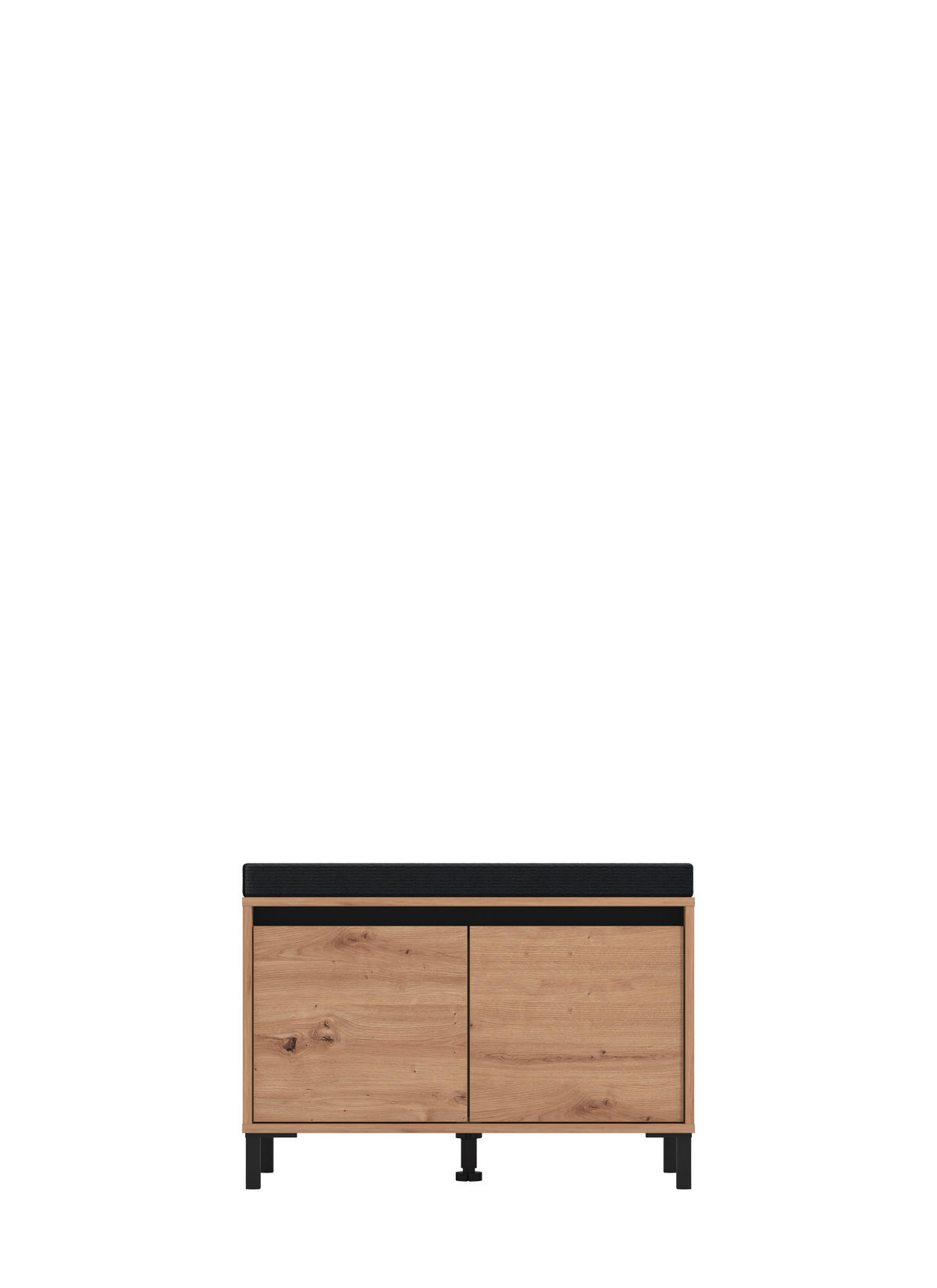 előszobapad 80/52/40 cm  - fekete/Artisan tölgy, Modern, faalapú anyag/textil (80/52/40cm) - Xora