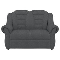 2-SITZER-SOFA in Chenille Dunkelgrau  - Dunkelgrau/Schwarz, Konventionell, Kunststoff/Textil (145/102/101cm) - Livetastic
