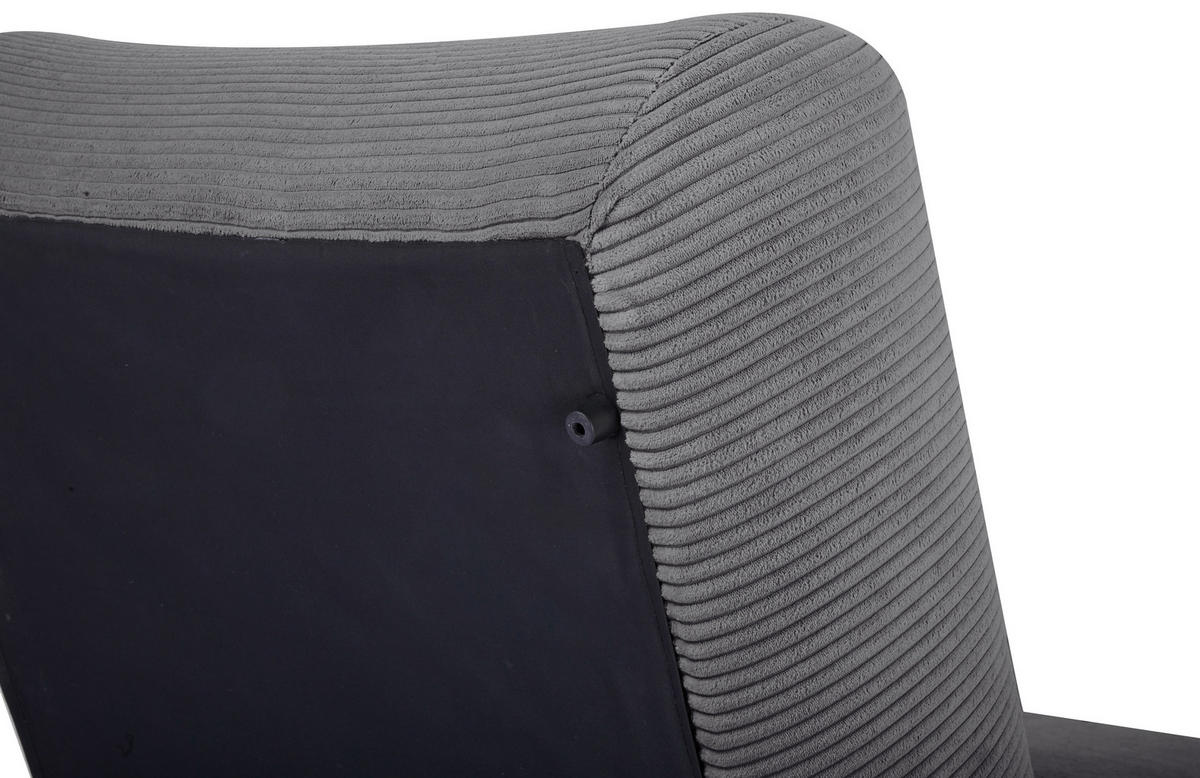 SCHLAFSESSEL in Cord Grau  - Grau, Design, Textil (81/88/160cm) - Livetastic
