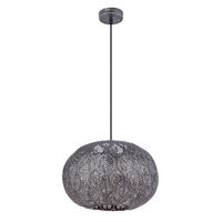 VISEČA SVETILKA        30/120 cm      E27 - srebrne barve/črna, Trend, kovina/umetna masa (30/120cm) - Globo