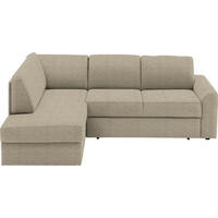 ECKSOFA in Webstoff Beige  165/224 cm  - Beige/Schwarz, KONVENTIONELL, Kunststoff/Textil (165/224cm) - Xora