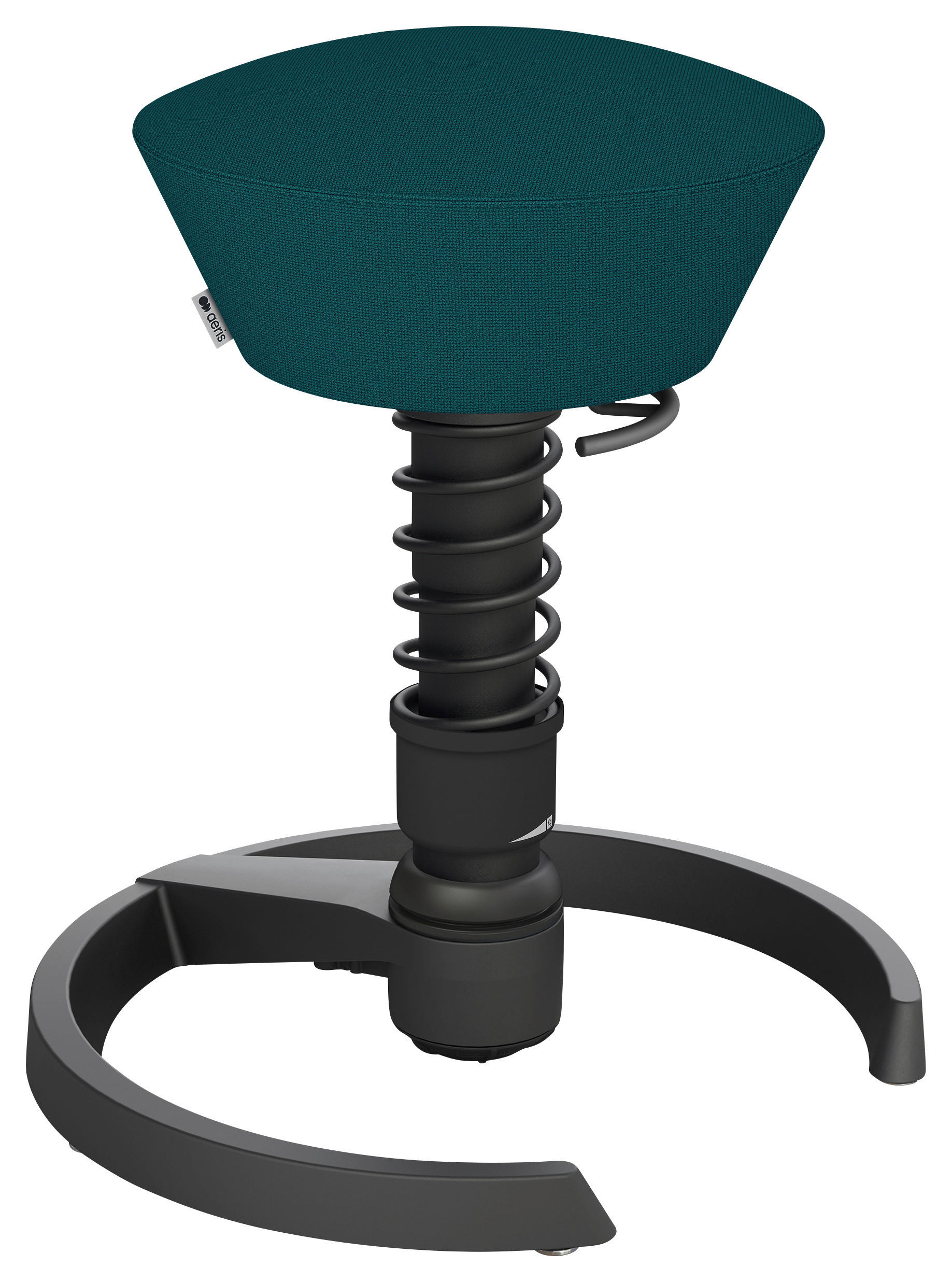 BÜROHOCKER   Schwarz, Petrol  - Petrol/Schwarz, Basics, Textil/Metall (55/45,66/55cm) - Aeris