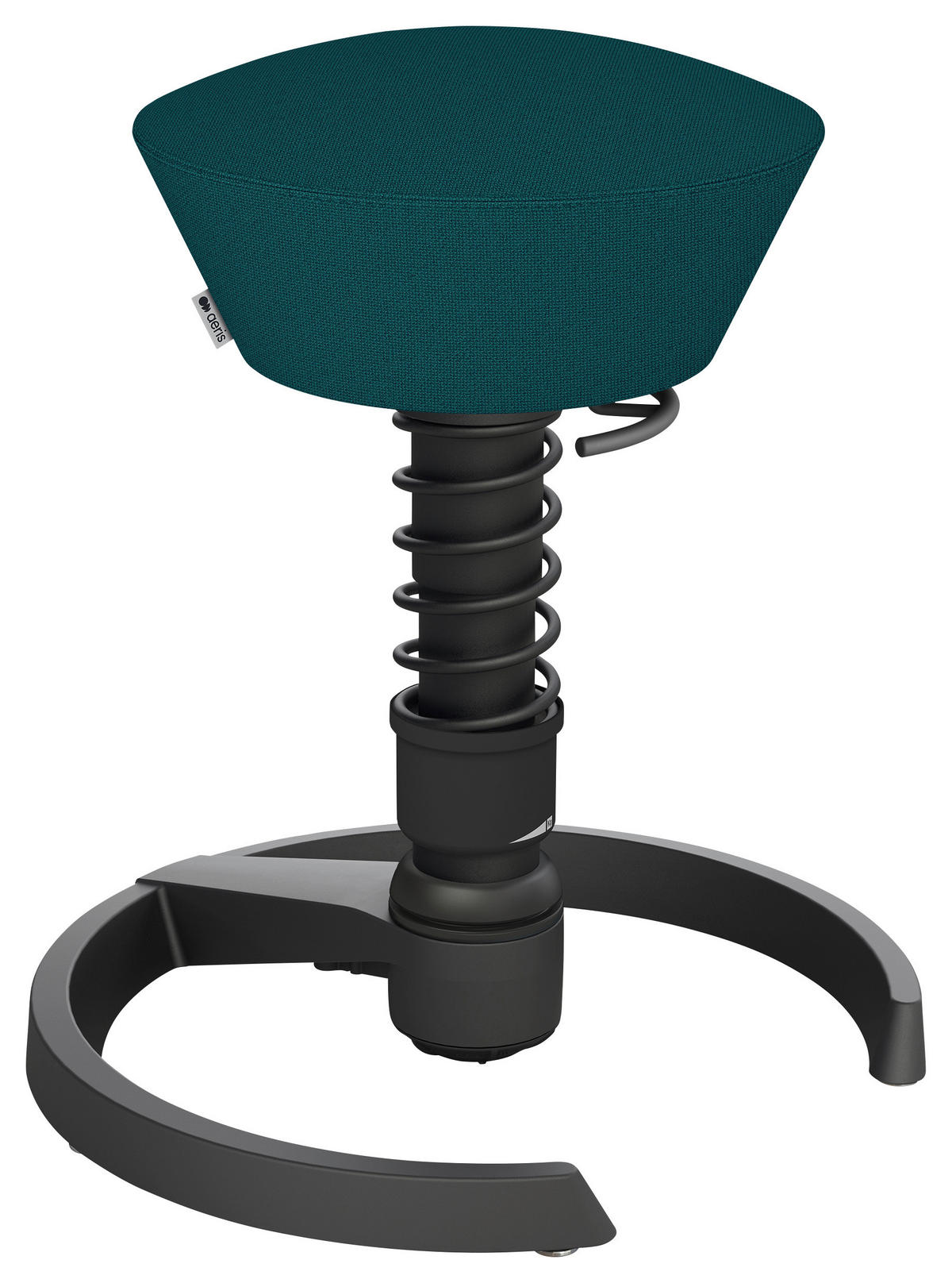 BÜROHOCKER   Schwarz, Petrol  - Petrol/Schwarz, Basics, Textil/Metall (55/45,66/55cm) - Aeris