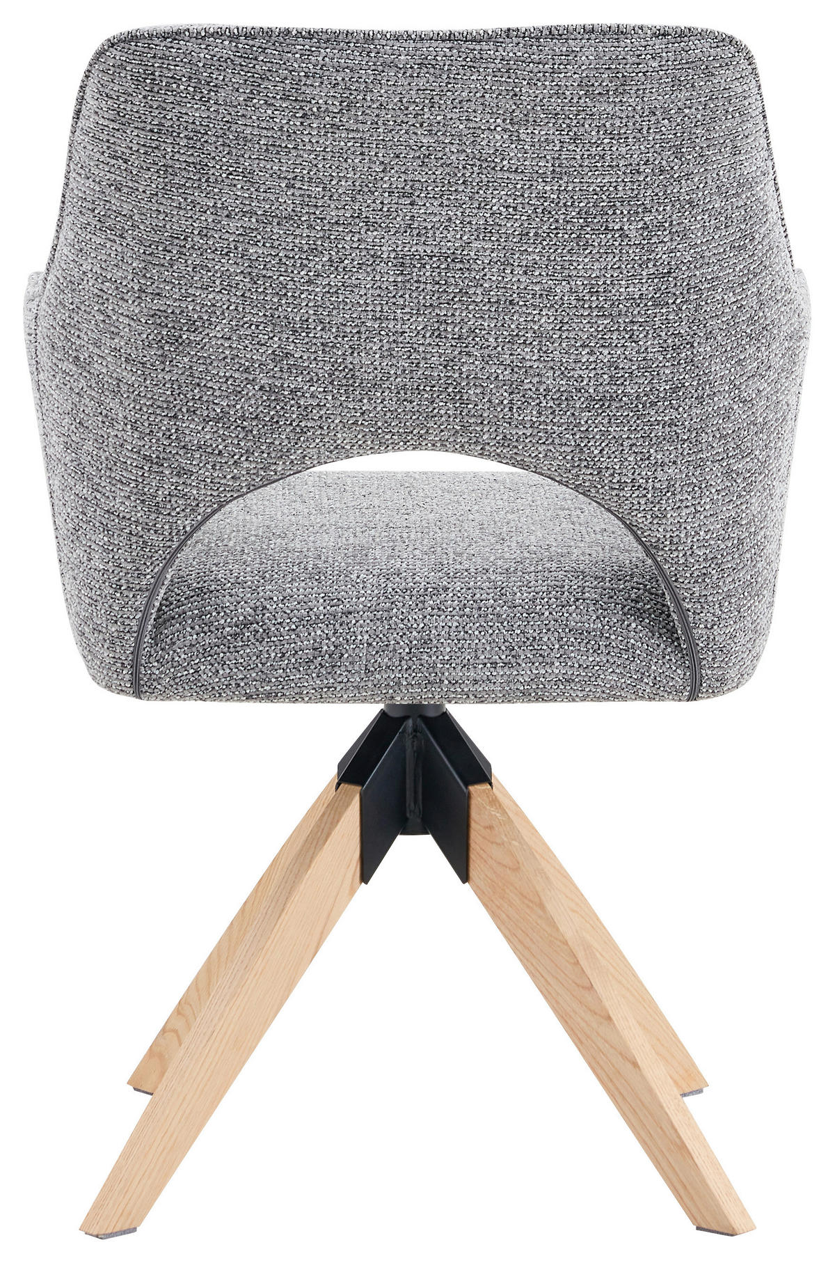 STOLICA S NASLONOM ZA RUKE  siva, boje hrasta  drvo, metal, tekstil      - siva/boje hrasta, Moderno, drvo/metal (60/89/65,5cm) - Livetastic