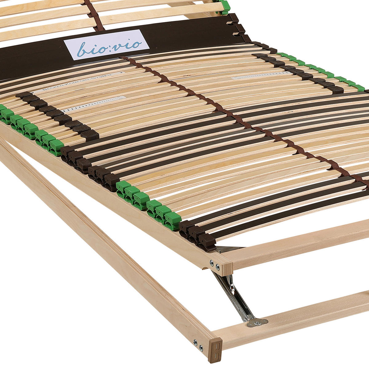 LATTENROST 90/200 cm Kopfteil, Fußteil verstellbar, Birke, Buche  - Naturfarben/Braun, Basics, Holz/Kunststoff (90/200cm) - Bio:Vio