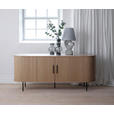 SIDEBOARD 180/76/45 cm  - Eichefarben/Schwarz, Trend, Holz/Holzwerkstoff (180/76/45cm) - Xora