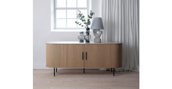 SIDEBOARD 180/76/45 cm  - Eichefarben/Schwarz, Trend, Holz/Holzwerkstoff (180/76/45cm) - Xora