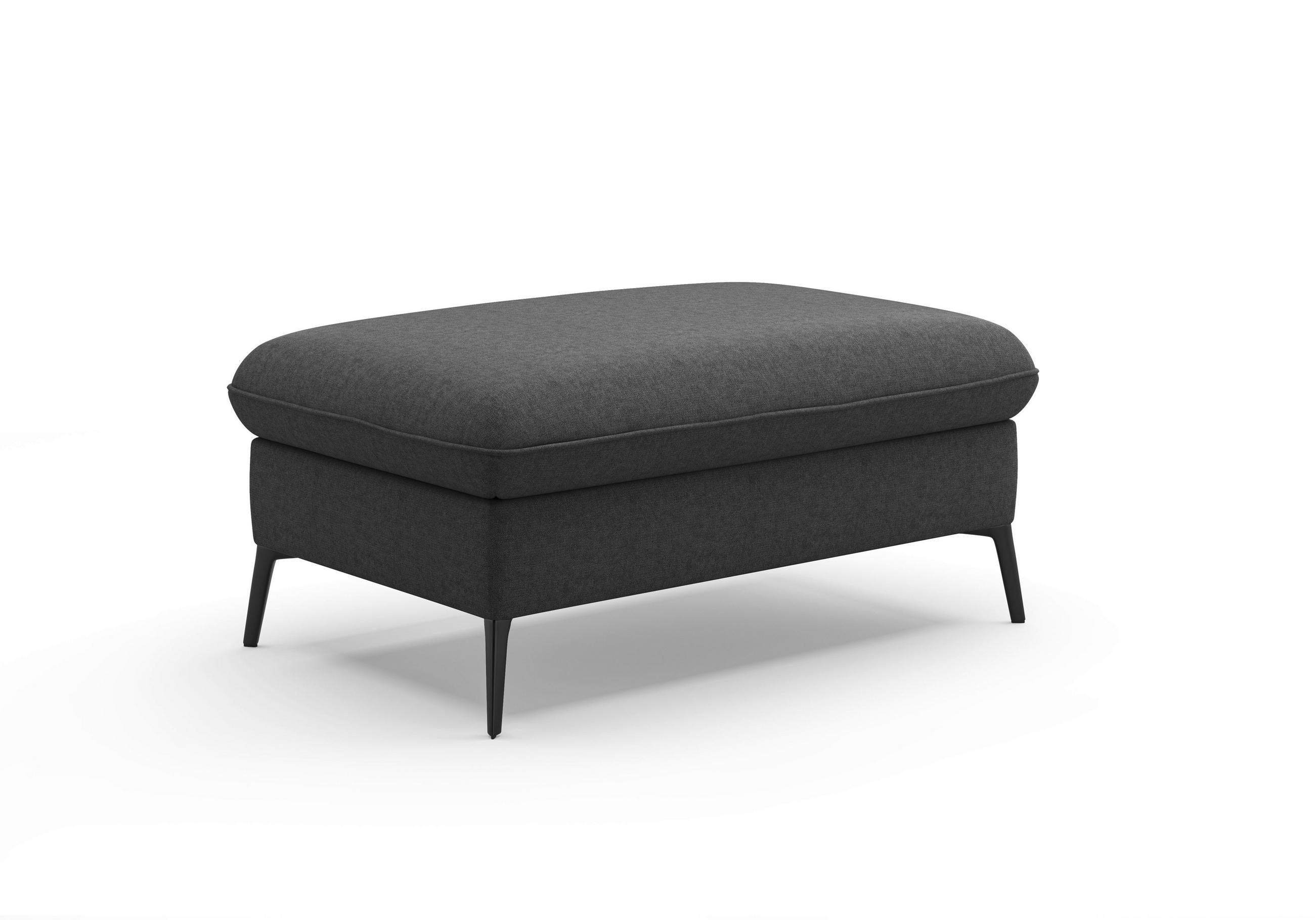 HOCKER in Textil Dunkelgrau  - Dunkelgrau/Creme, Konventionell, Textil/Metall (104/47/69cm) - Sit & More