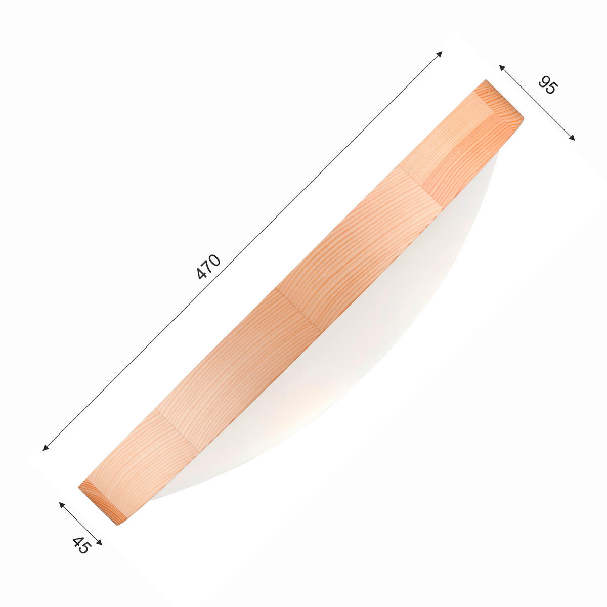 DECKENLEUCHTE Anello 47/8 cm   - Kieferfarben, Natur, Holz (47/8cm)