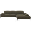 ECKSOFA  in Echtleder Braun  322/206 cm  - Schwarz/Braun, MODERN, Leder/Metall (322/206cm) - Chilliano