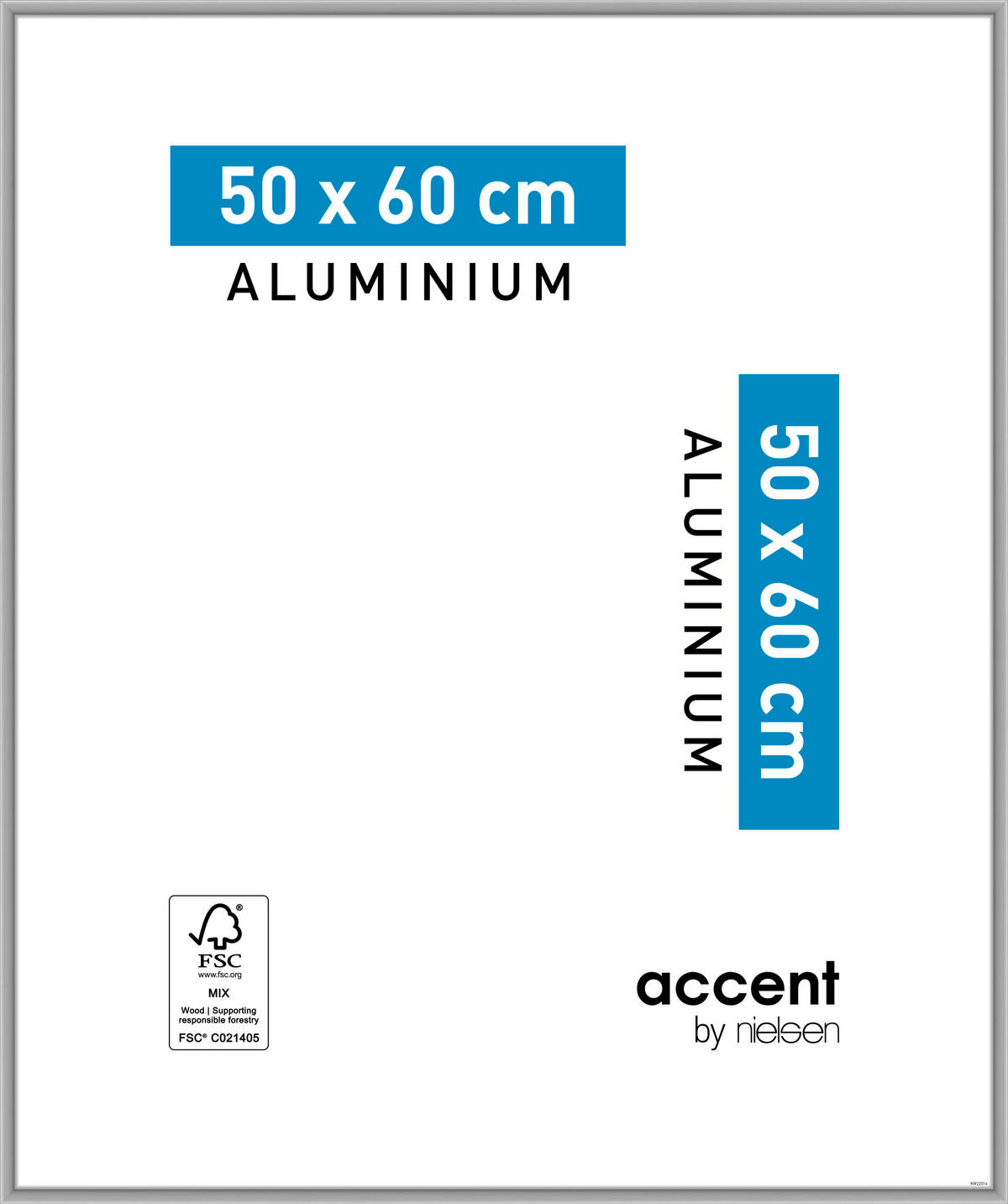 ALUMINIUMRAHMEN 50X60CM 50/60 cm  - Silberfarben, Basics, Metall (50/60cm) - Nielsen