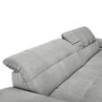 ECKSOFA in Mikrofaser Hellgrau  - Chromfarben/Hellgrau, Design, Textil/Metall (265/180cm) - Carryhome