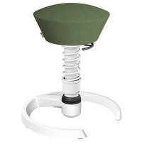 BÜROHOCKER Mikrofaser Grün, Weiß  - Weiß/Grün, Basics, Textil/Metall (55/45,66/55cm) - Aeris