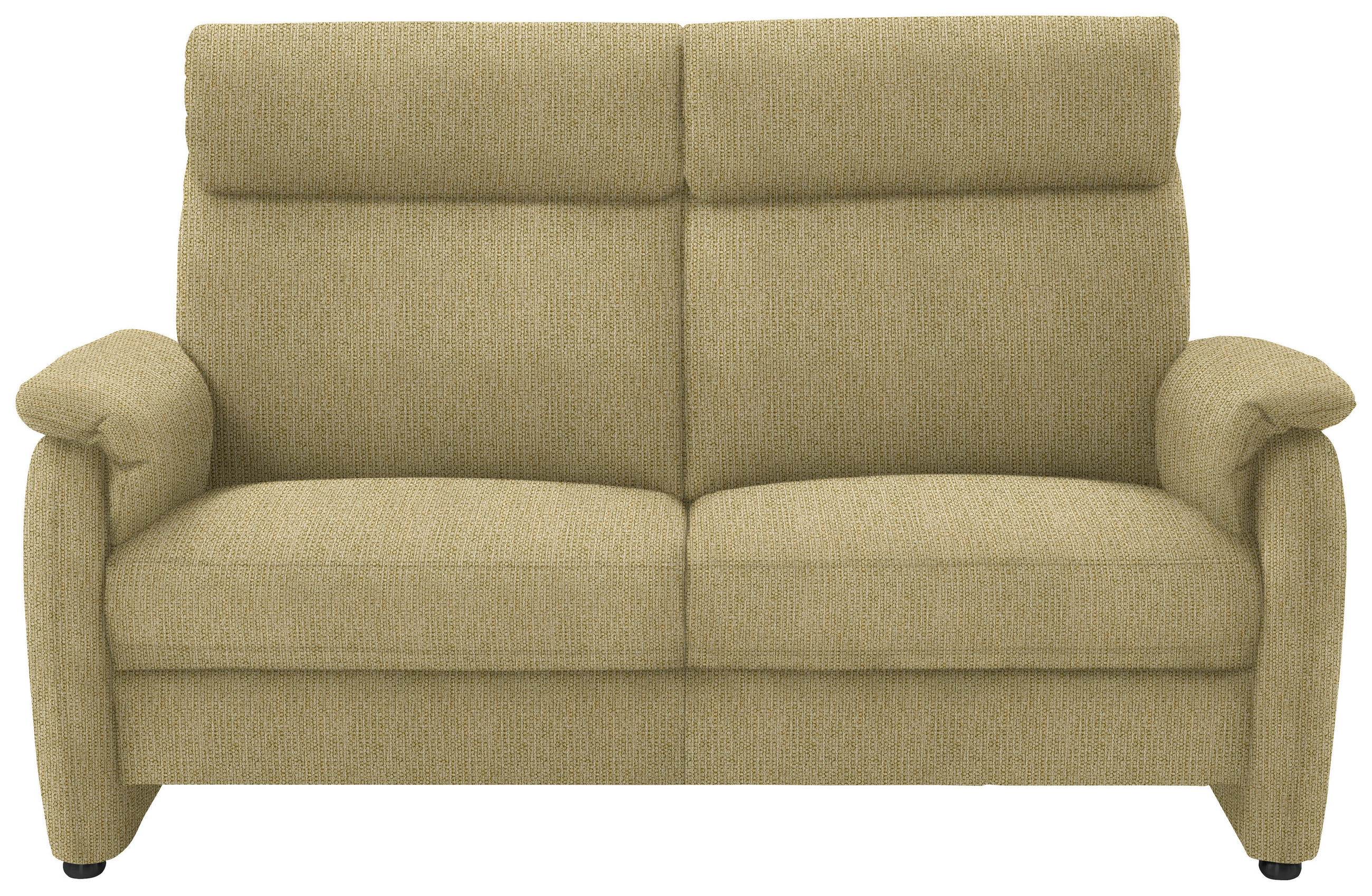 2,5-SITZER Flachgewebe Gelb, Hellgrün  - Gelb/Schwarz, KONVENTIONELL, Textil/Metall (178/107/97cm) - Pure Home Comfort