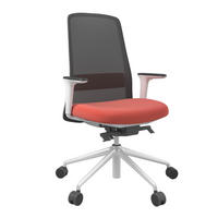 DREHSTUHL Orange, Schwarz, Weiß  - Schwarz/Orange, MODERN, Kunststoff/Textil (70/103-115/70cm)