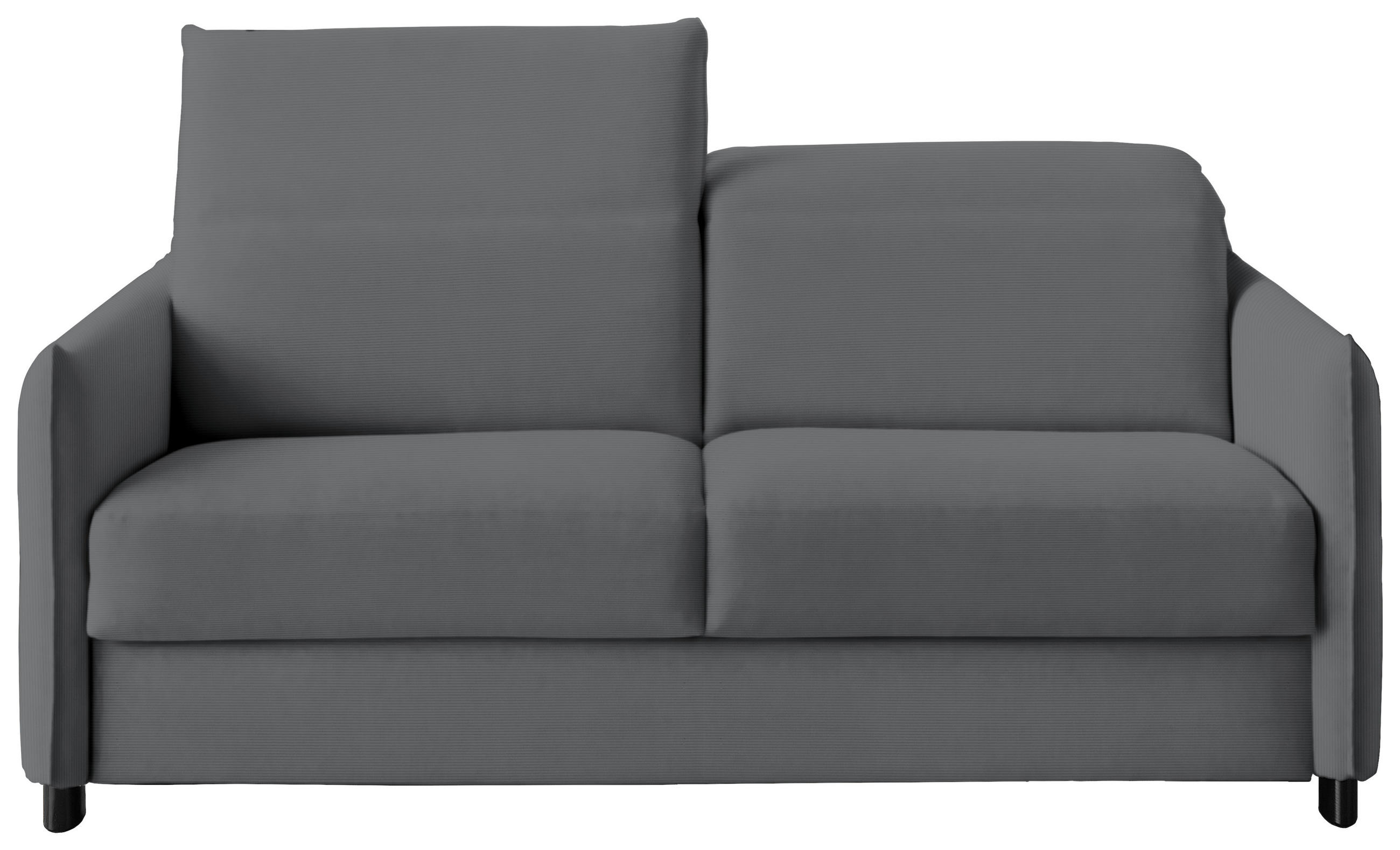 SCHLAFSOFA in Textil Dunkelgrau  - Dunkelgrau/Schwarz, Konventionell, Textil/Metall (188/84-105/100cm) - Bali
