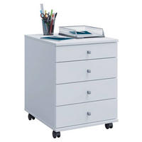 RULLHURTS 42/57/50 cm  - vit/silver, Basics, trämaterial/plast (42/57/50cm) - MID.YOU