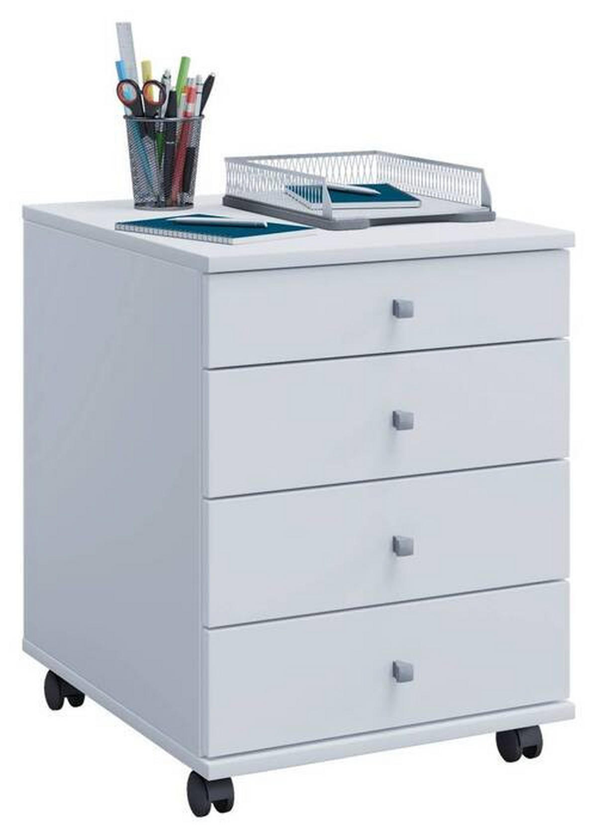 RULLHURTS 42/57/50 cm  - vit/silver, Basics, trämaterial/plast (42/57/50cm) - MID.YOU