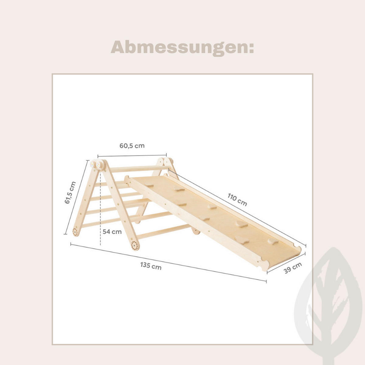 KLETTERDREIECK - Birkefarben, Basics, Holz (110/36/6cm) - CLIFF