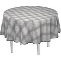 TISCHDECKE KARO 140 cm  - Grau, ROMANTIK / LANDHAUS, Textil (140cm) - Peyer Syntex