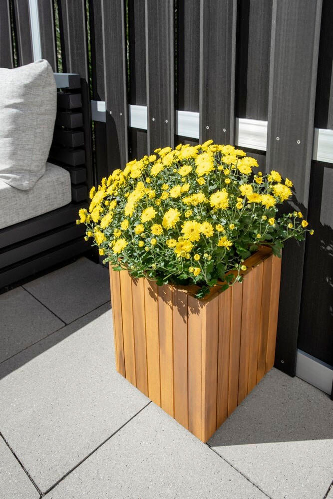 TRUHLÍK NA KVETY drevo, 30/30/35 cm - mokka, Basics, drevo (30/30/35cm) - Prestige Home