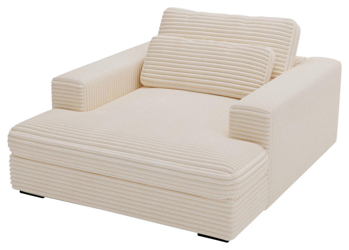 XXL-SESSEL - Creme/Schwarz, MODERN, Kunststoff/Textil (122/80/159cm) - Lomoco