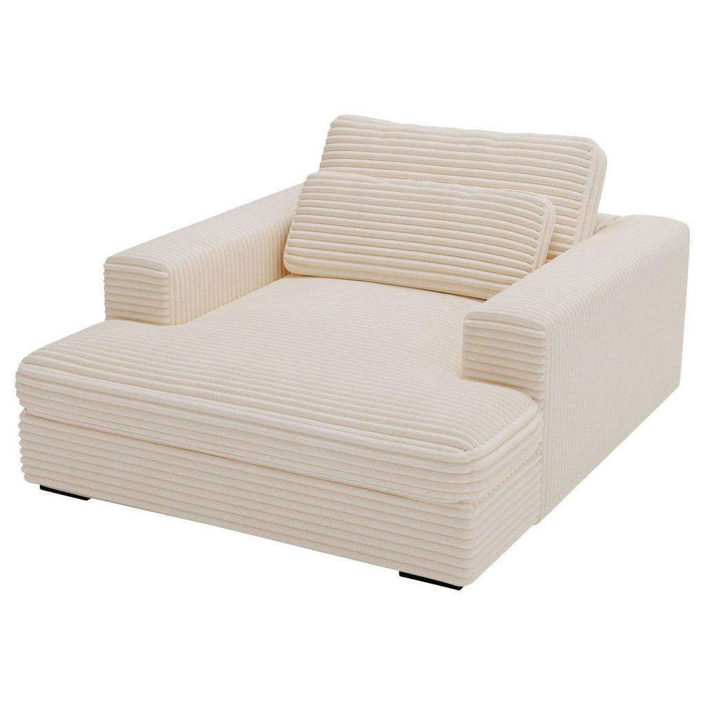 Thumbnail - Lomoco Xxl-Sessel, Creme, Textil, Füllung: Schaumstoffflocken,Schaumstoffflocken, 122x80x159 cm, Stoffauswahl, inklusive...