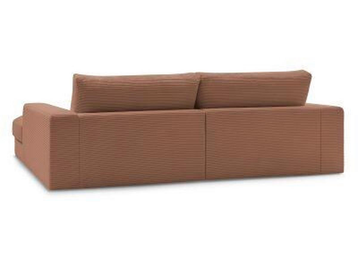 ECKSOFA  LEONARD Orange Cord  - Schwarz/Orange, MODERN, Kunststoff/Textil (159/234cm)