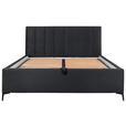 POLSTERBETT Lattenrost, Bettkasten Schwarz 140/200 cm  - Birkefarben/Schwarz, KONVENTIONELL, Holz/Textil (140/200cm) - Carryhome