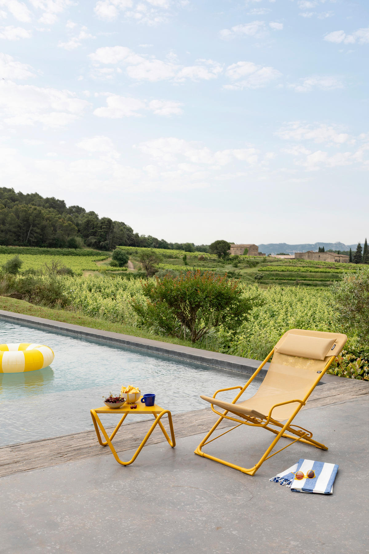 STRANDSTUHL Stahl Gelb  - Gelb, Basics, Kunststoff/Metall (60/91/83cm) - Lafuma Mobilier