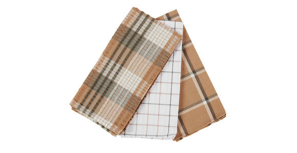 GESCHIRRTUCH 3-teilig Braun - Braun, KONVENTIONELL, Textil (50/70cm) - Esposa