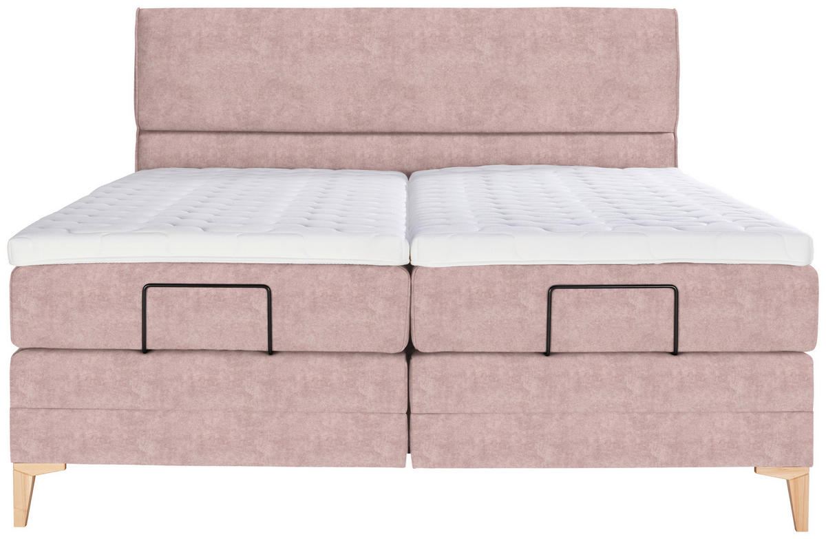 BOXSPRINGBETT 180/200 cm  in Altrosa  - Eichefarben/Altrosa, Konventionell, Holz/Textil (180/200cm) - Voleo
